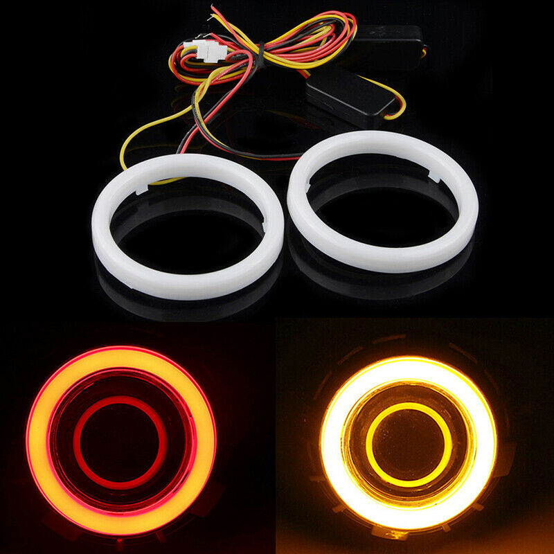 60-120MM Car COB LED Angel Eye Halo Ring Light Driving Turn Transfer Universal