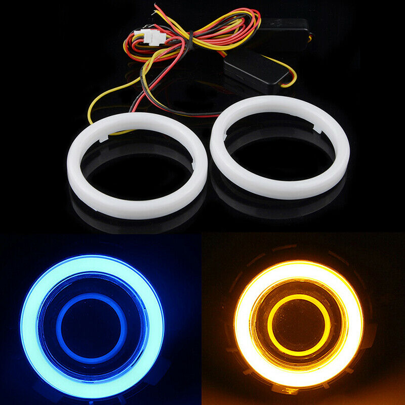 60-120MM Car COB LED Angel Eye Halo Ring Light Driving Turn Transfer Universal