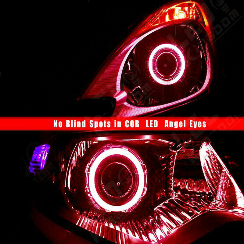 60-120MM Car COB LED Angel Eye Halo Ring Light Driving Turn Transfer Universal