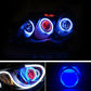 60-120MM Car COB LED Angel Eye Halo Ring Light Driving Turn Transfer Universal