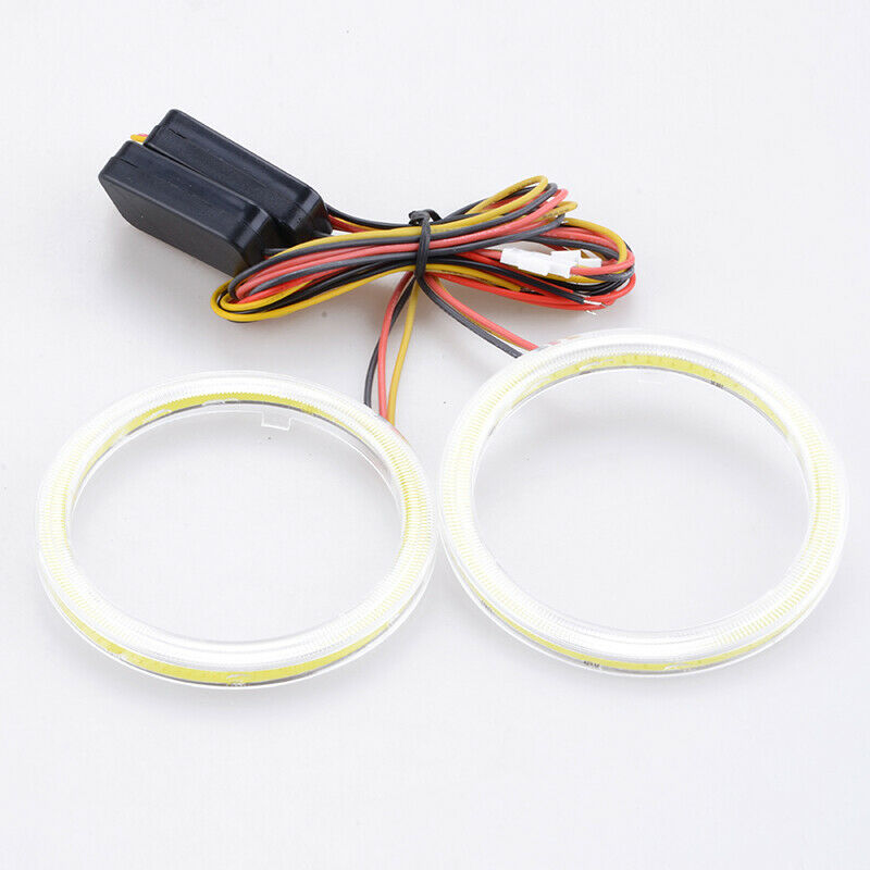 60-120MM Car COB LED Angel Eye Halo Ring Light Driving Turn Transfer Universal