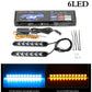 2PCS 6LED Car LED DRL Daytime Running Light Arrow Turn Signal Warning Lights