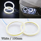 60-100mm COB LED Headlight Ring Halo Angel Eye High Power Bright White Universal