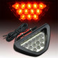 12V Car Sporty F1 Style Triangle 12LED Rear Stop Tail Third Brake Light Lamp UK