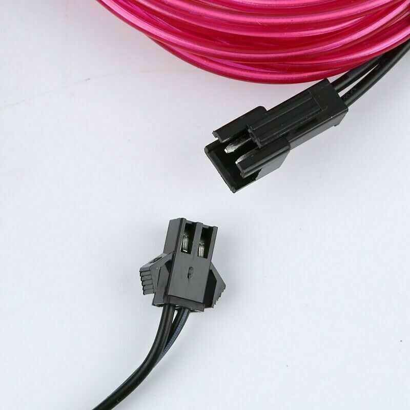 1/3/5m Cigarette Lighter EL Wire Neon LED Lights Xmas Glow String Strip Rope