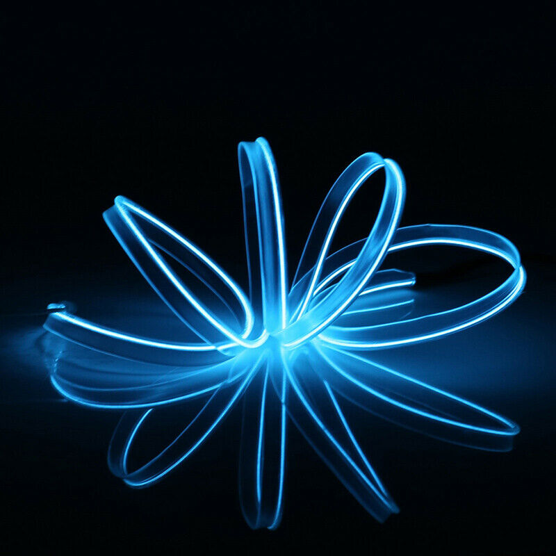 1/3/5m Cigarette Lighter EL Wire Neon LED Lights Xmas Glow String Strip Rope