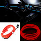 LED Car Atmosphere Strip Light EL Wire Neon Glow Rope Lamp Cigarette lighter ae