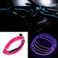 LED Car Atmosphere Strip Light EL Wire Neon Glow Rope Lamp Cigarette lighter ae