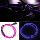 EL Wire Neon LED Car Interior Atmosphere Glow String Strip Lights Rope Tube Lamp