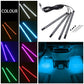 2IN1/4IN1 LED Light Strips Car Interior Atmosphere Footwell USB Lighter Decor UK