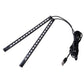2x 16LED Car Interior Atmosphere Footwell Strip Light USB Port Decor Lamp GREEN