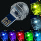 Mini Colorful LED USB Decor Car Interior Light Atmosphere Neon Music Lamp RGB