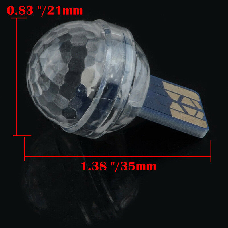 Mini Colorful LED USB Decor Car Interior Light Atmosphere Neon Music Lamp RGB