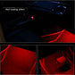 2in1 9LED Interior Atmosphere Lights Foot Strip Lamp Cigarette Lighter Red