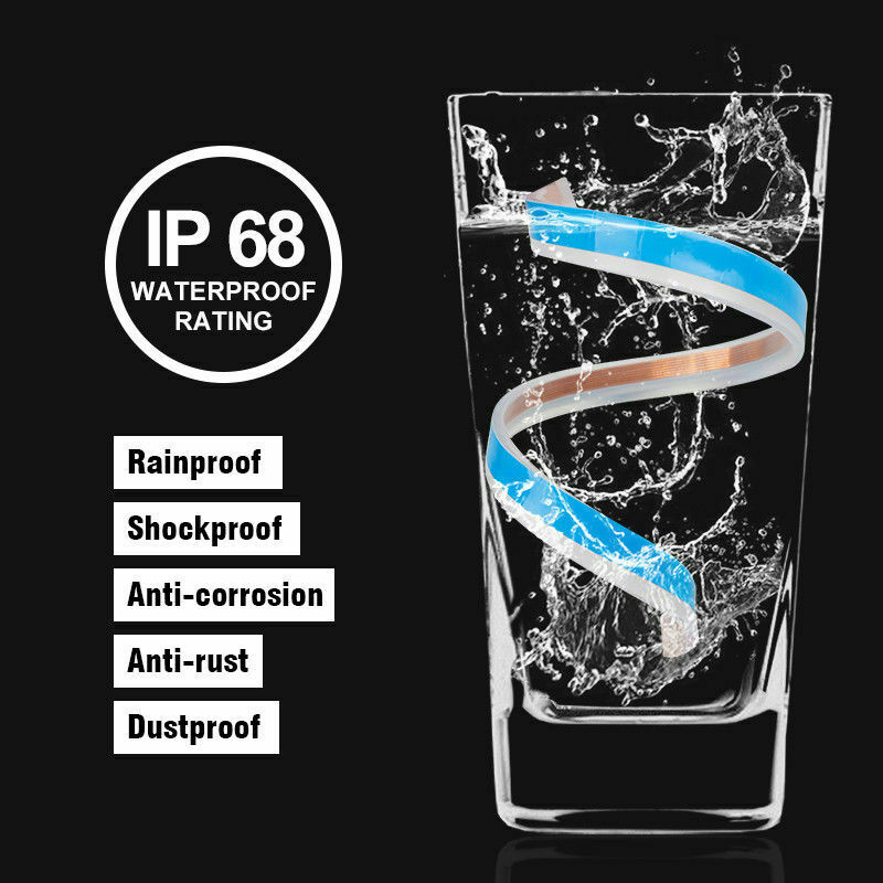 2x Sequential LED Strip Turn Signal DRL Daytime Running Lights Universal