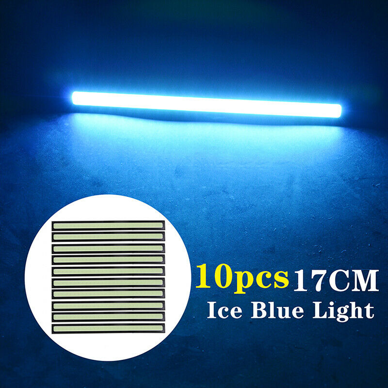 10PCS Ice Blue Car LED Strip DRL Running Daytime Light COB Driving Lights 17CM