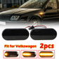 Pair LED Side Marker Signal Light Indicator Repeaters Dynamic Flowing For VW T5