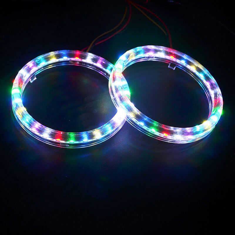 2X Bluetooth RGB Halo Fog Light Rings Angel eyes Headlight Bulbs Remo For Ford