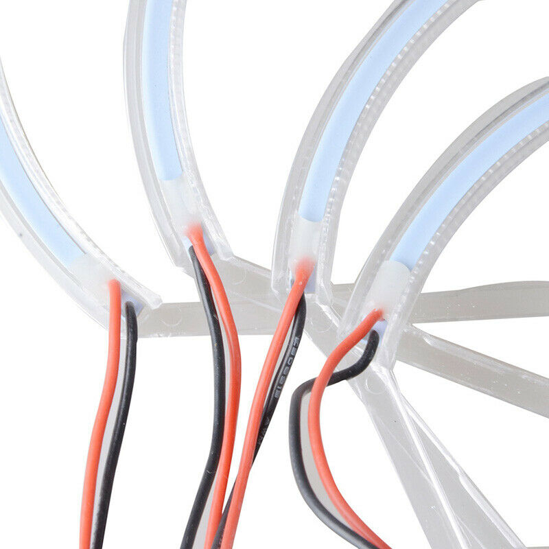 4pcs131mm Angel Eyes Light White Car Headlight LED Halo Lamp Universal UK