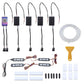 8M RGB LED Car Interior Fiber Optic Neon EL Wire Strip Atmosphere Light Kits APP