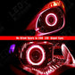 60/70/100/110MM Red COB LED Headlight Rings Halo Angel Eyes Universal High Power
