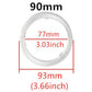 2PCS Car 90mm White COB LED Angel Eyes Halo Ring with Cover Fog light Universal