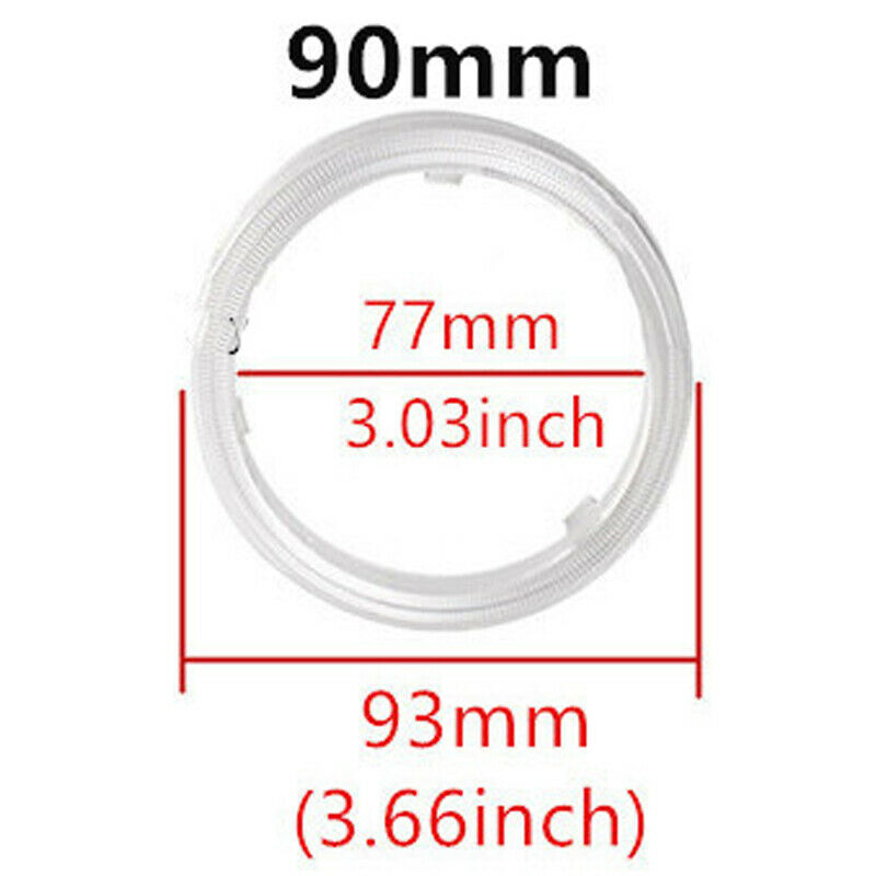 2PCS Car 90mm White COB LED Angel Eyes Halo Ring with Cover Fog light Universal