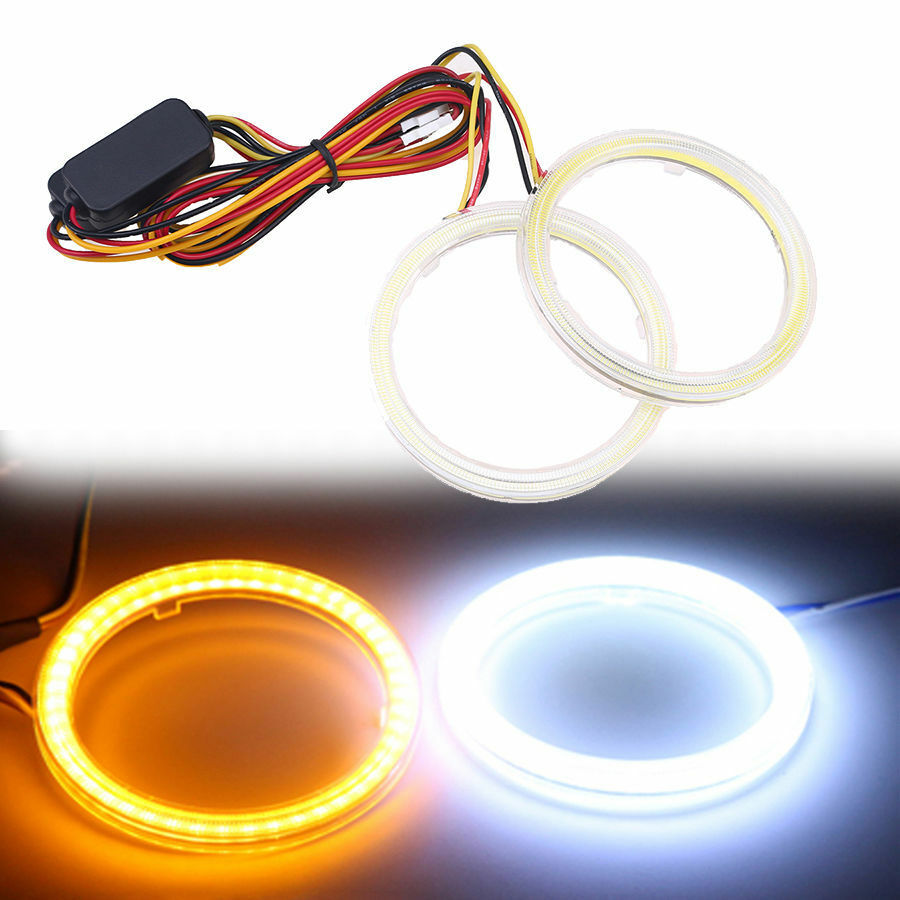 60MM-120MM COB Angel Eyes Halo 12V SMD Car LED Light Ring DRL Headlight Lamp UK
