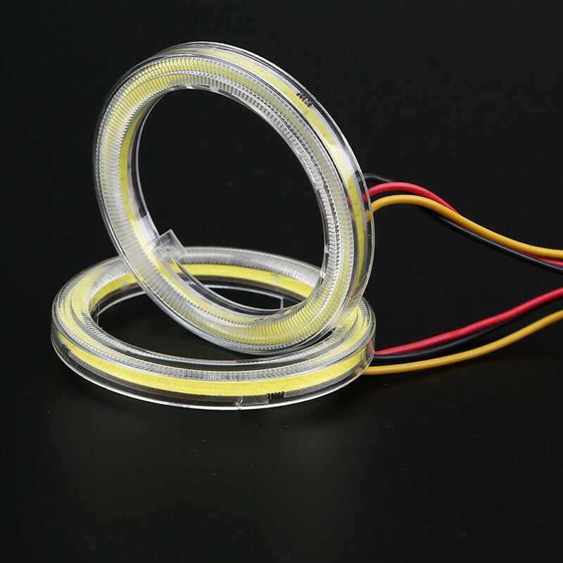 60MM-120MM COB Angel Eyes Halo 12V SMD Car LED Light Ring DRL Headlight Lamp UK
