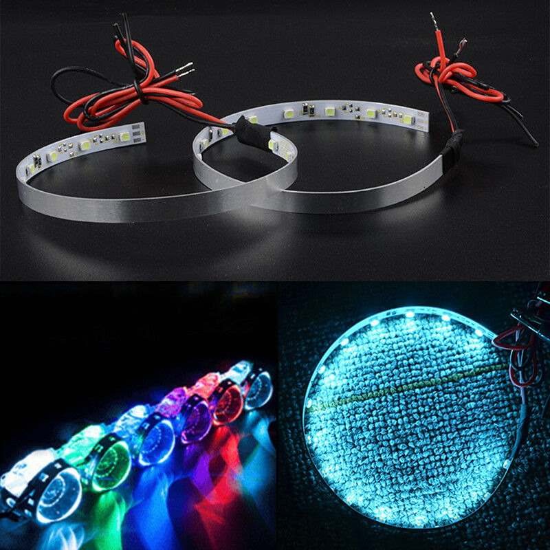 6000K Halo Motorcycle Projector Beam LED Angel Devil Eyes Head Lights 3inch