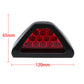 F1 Style 12-LED Car Vehicle Triangle Red Third Brake Stop Light Lamp Motorcycle