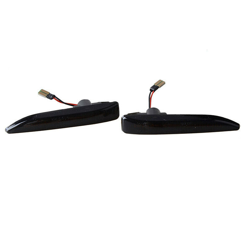 For 02-08 BMW E65 E66 7-Series [SMOKED] LED Side Marker Light Housing Lamp Pair