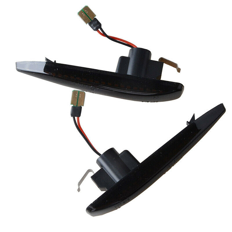For 02-08 BMW E65 E66 7-Series [SMOKED] LED Side Marker Light Housing Lamp Pair