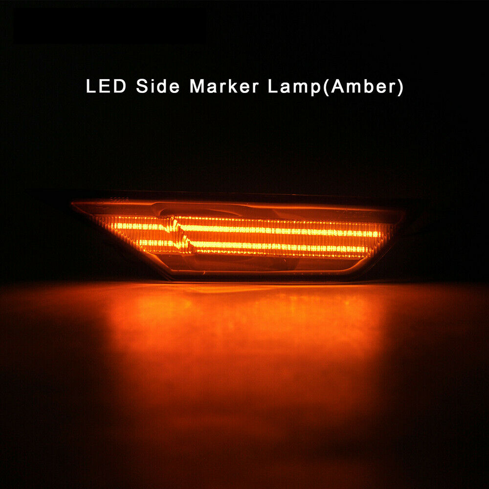 Switchback Smoked LED Side Marker Light Turn Signal For 2016-2021 Honda Civic