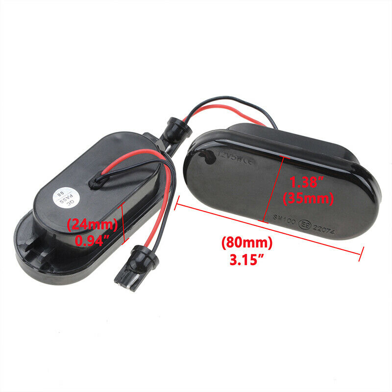 2xLED Side Marker Signal Light Indicator Repeaters Dynamic Flowing Fit For VW T5