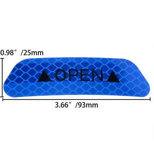 4xCar Door Open Reflective Sticker Tape Safety Warning Decal Sign Blue Universal