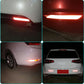 2x White Reflective Night Safety Warning Car Bumper Rim Rear Wheel Decal Fender