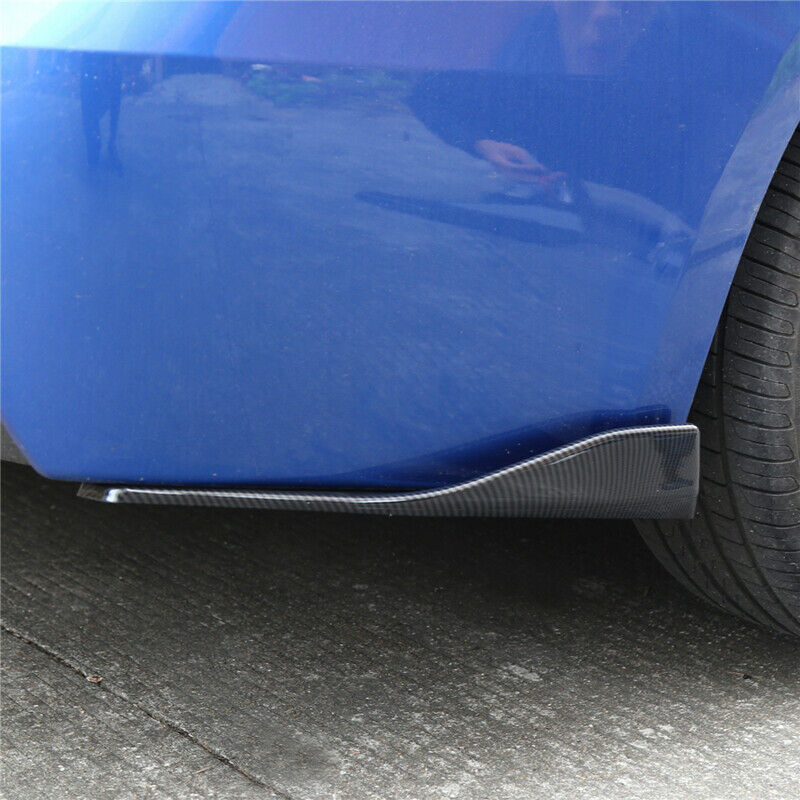 45CM Universal Side Skirt Extension Blades Rocker Splitter Carbon Fiber ABS HIQ