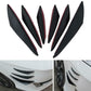 6pcs Plastic Car Front Bumper Lip Splitter Fins Body Spoiler Canards Black