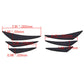 6Pcs/Set Carbon Car Front Bumper Lip Splitter Fins Body Spoiler Canards Fin Lip