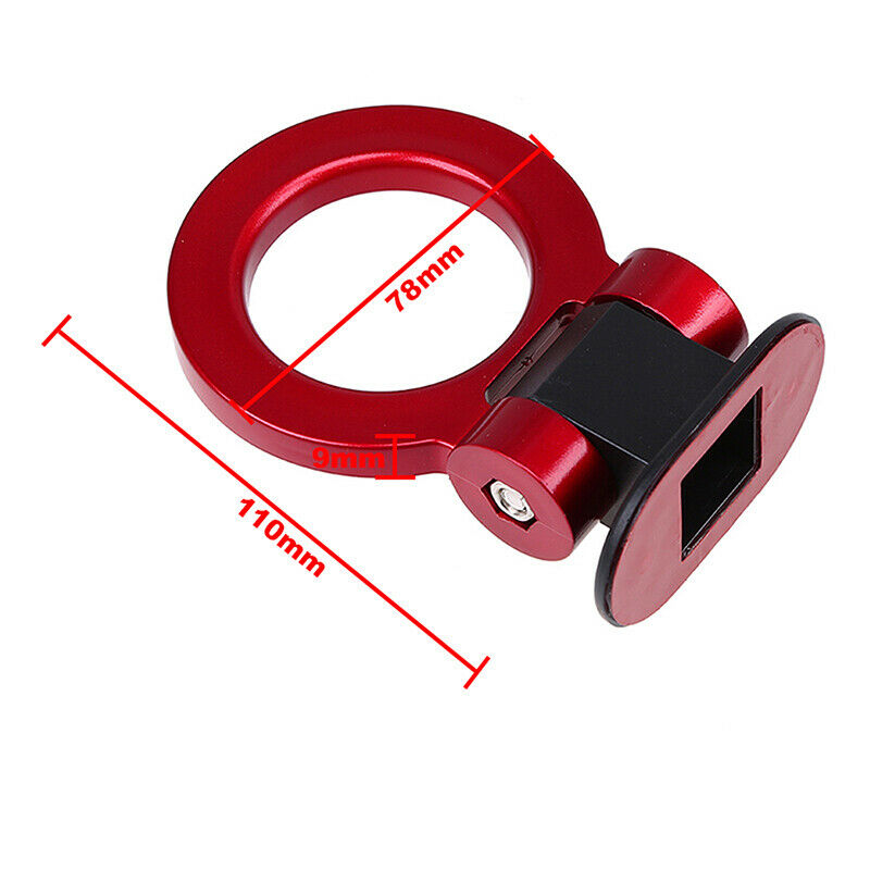 Red Bumper Front Tow Hook Trailer Tow Bar For JDM Racing Car Decor Universal