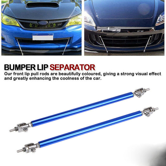 200mm Blue Adjustable Car Front /Rear Bumper Lip Splitter Strut Brace Rod Sport