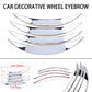 4xDIY Car Wide Body Wheel Arch Eyebrow Fender Flare Protector Chrome ABS UK