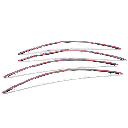 4xDIY Car Wide Body Wheel Arch Eyebrow Fender Flare Protector Chrome ABS UK