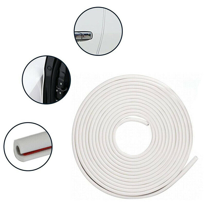 White Car Door Boot Edge Protector Seal Strip Guard Weatherstrip Trim Rubber ah0