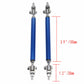 2X 3.9''Adjustable Bumper Lip Splitter Rod Brace Tie Bar Support Blue Racecar ah