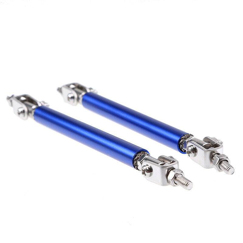 2x Adjustable 2.9"-5.2" Bumper Lip Splitter Rod Strut Tie Bar Support royalblue