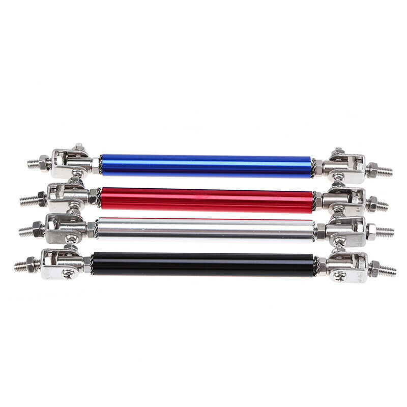 2x Adjustable 2.9"-5.2" Bumper Lip Splitter Rod Strut Tie Bar Support royalblue