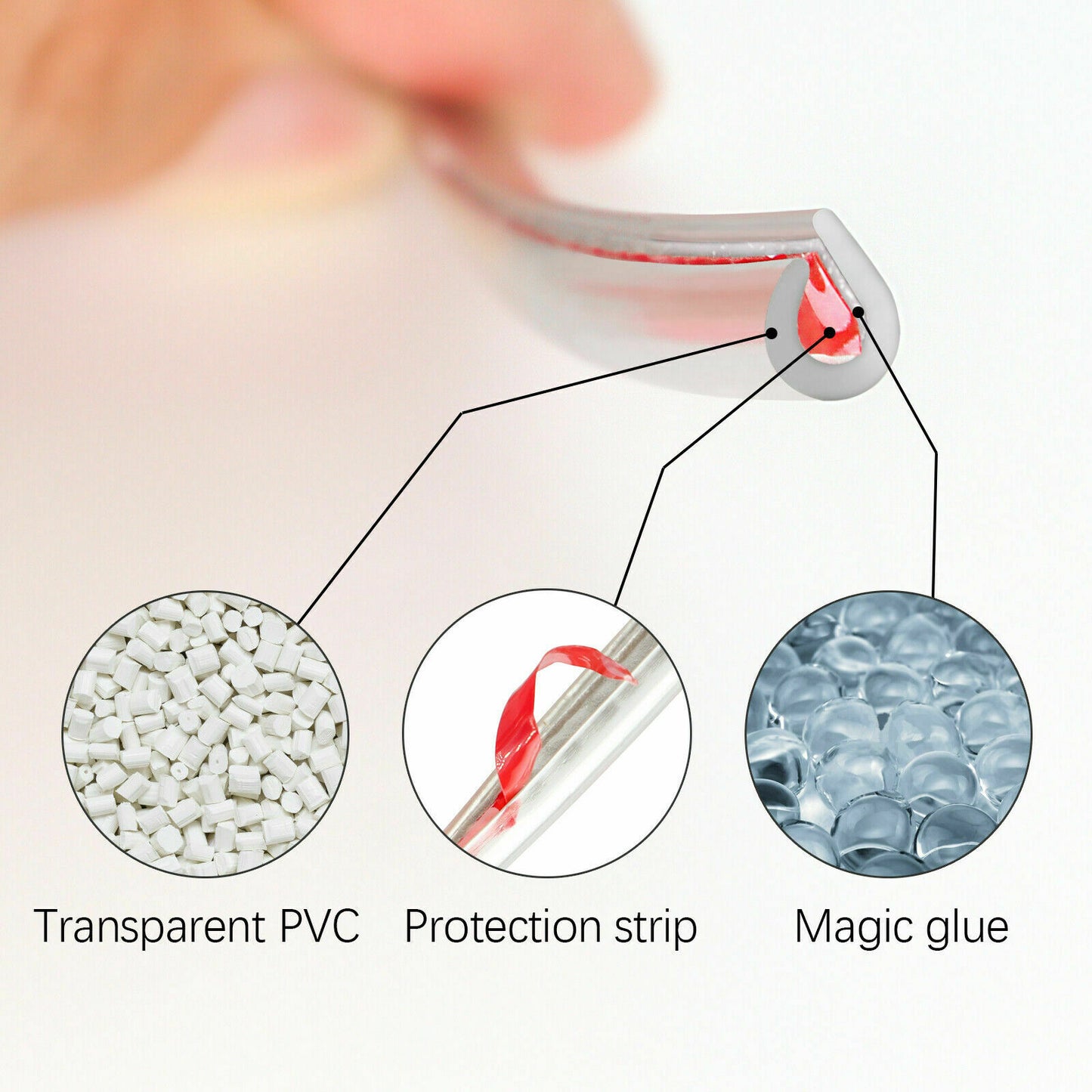 Clear 5M Car Door Edge Protector Strips Moulding Trim Scratch Guard U Profile