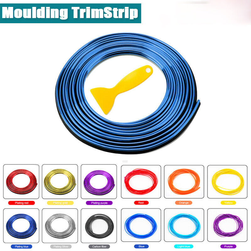 1x 5M Blue+Black Car Styling Strips Trim DIY Interior Door Sticker Line UK 2020